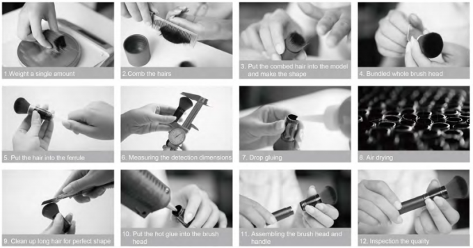 Новые инструменты красоты щетки набора щетки макияжа нового продукта модернизированной с алюминиевой длинной ручкой 5